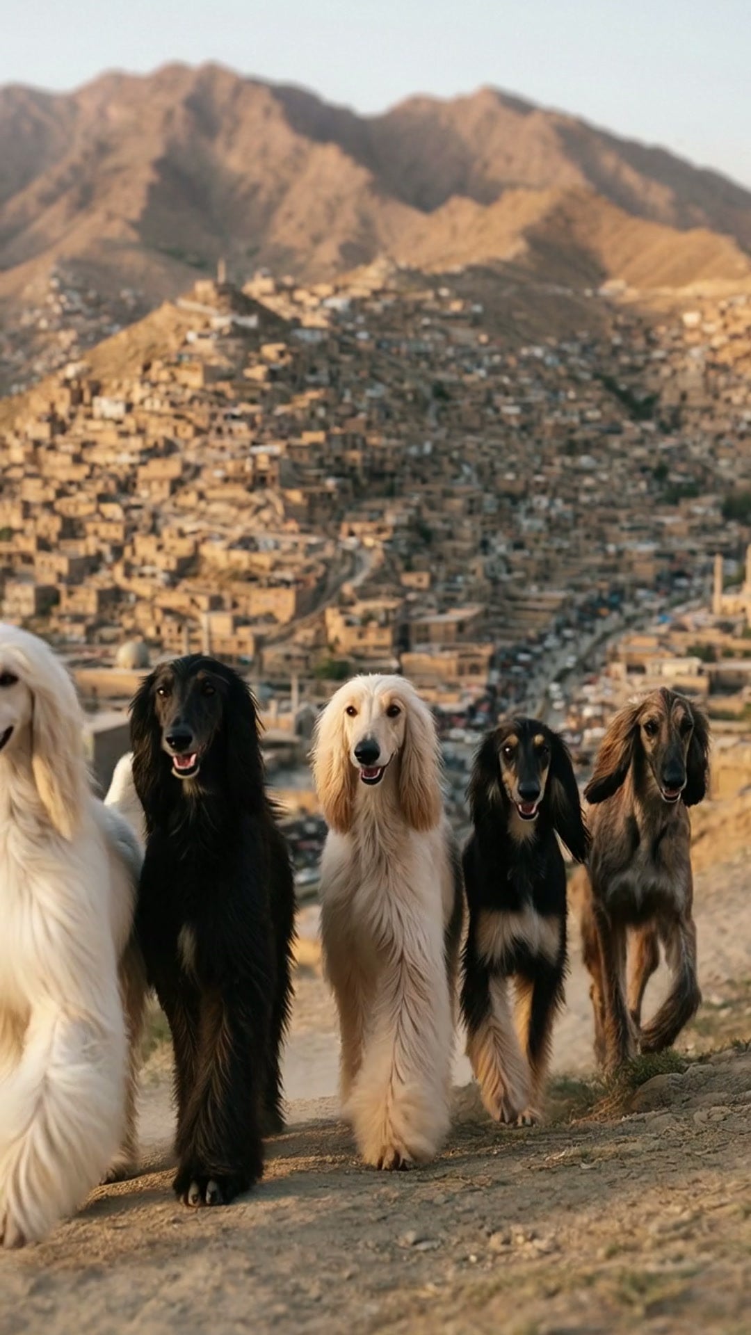 Breedpedia Ep.04 Afghan Hound video: five Afghan Hounds in different coat colors